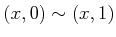 $ (x,0) \sim (x,1)$