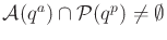 $ {\cal A}(q^a) \cap {\cal P}(q^p) \not = \emptyset$
