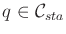 $ q \in
{{\cal C}_{sta}}$