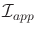 $ {\cal I}_{app}$