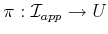 $ \pi : {\cal I}_{app}\rightarrow U$