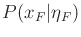 $ P(x_F \vert {\eta}_F)$