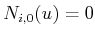 $ N_{i,0}(u)= 0$